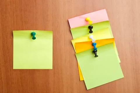 Six empty  post it 库存照片