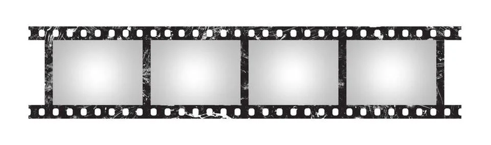 Six empty retro frames of 35 mm film strip Close up six empty frames of cl... 스톡 사진