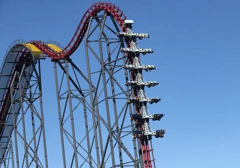 Six Flags Magic Mountain Six Flags Hurricane Harbor, X2 roller coaster Stock Photos
