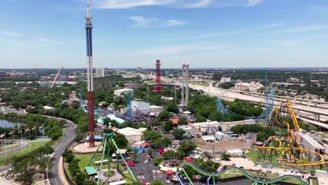 Six Flags Over Texas timelapse Stock Footage 276935136