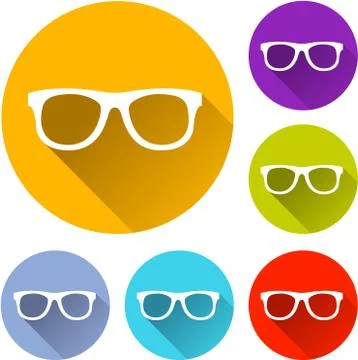 Six glasses icons Stock Illustration