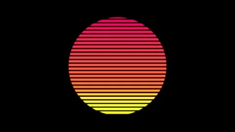 Six glowing gradient circles pulsing rhythmically on a dark background with.. Stock Footage 340942861