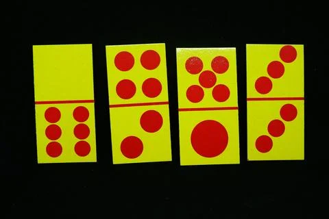 Six Gods or Six Devils. A hand consisting of the four cards that have 6 spots Stock Photos