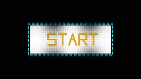 Six gray buttons with 'START' text appearing sequentially against a black b.. Stock Footage 340941917