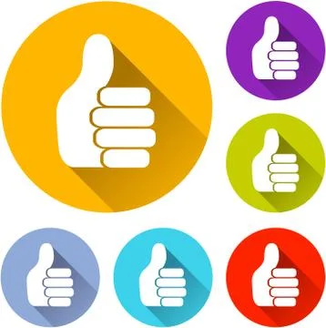 Six hand icons Stock Illustration