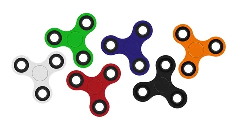 Six hand spiners spin Stock Footage 78784129