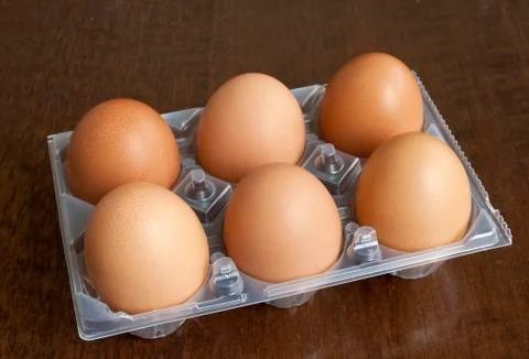 Six heg eggs Stock Photos