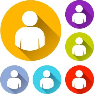 Six human icons Stock Illustration