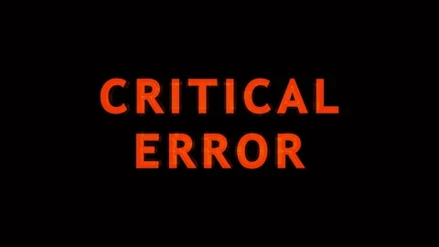 Six instances of critical error text on a black background with one red ins.. Stock Footage 343478943