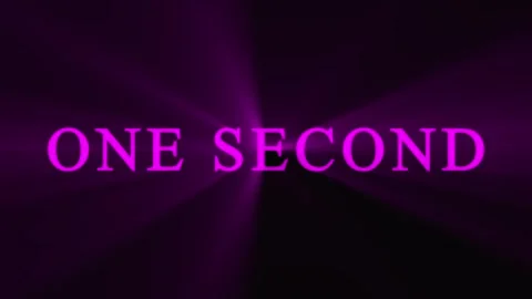 Six instances of the text ONE SECOND displayed in a clean minimal layout ag.. Video stock 344035635