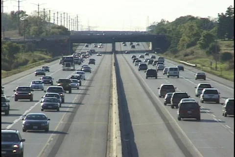 Six Lane Expressway 库存影片 298320
