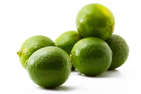 Six limes Stock Photos