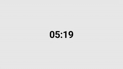 Six minutes countdown timer animation in sixty seconds with alpha channel 스톡 동영상 344802755