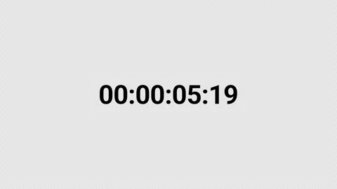 Six minutes countdown timer animation in sixty seconds with alpha channel Stock Footage 344803893