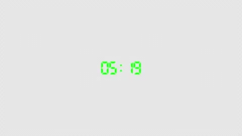 Six minutes digital countdown timer animation in sixty seconds 動画素材 344804487