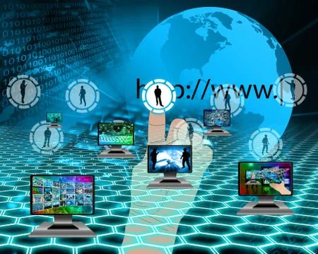 Six monitors Stock Illustration