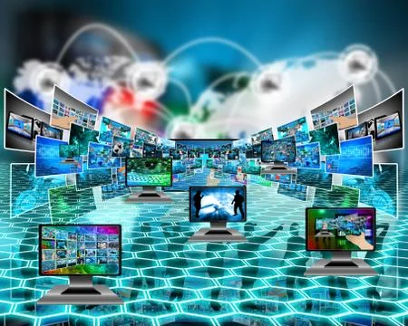 Six monitors Stock Illustration