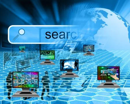 Six monitors Stock-Illustration