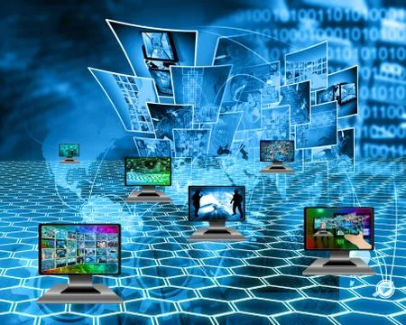 Six monitors Stock Illustration