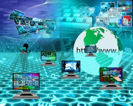 Six monitors Stock-Illustration