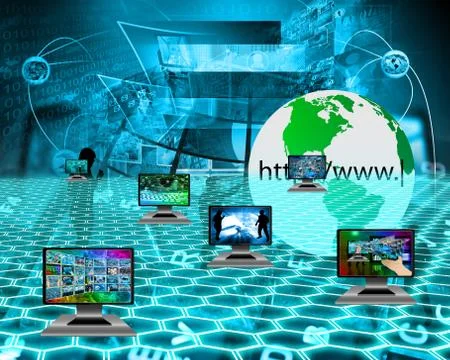 Six monitors Illustrazione stock