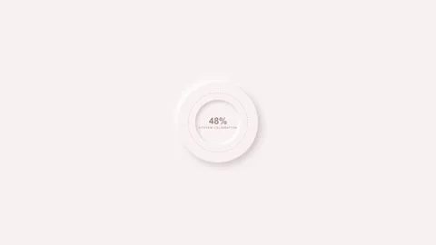 Six neumorphic circular progress bars showing percentage levels Stock Footage 346506644