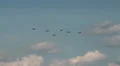 Six Northrop F-5E Tiger II Patrouille Suisse parade HD Footage