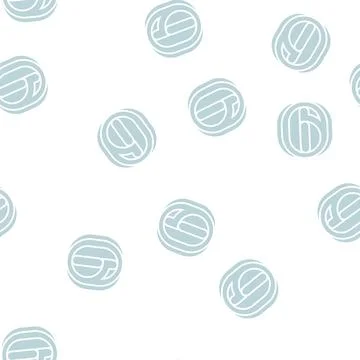 Six number glyph seamless pattern Stock Illustration