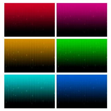 Six in one abstract spectrum in dark for background Stock Illustration