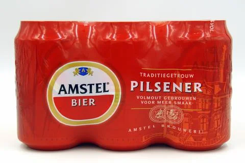 Six Pack of Dutch Amstel beer Stock Photos