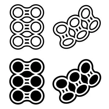 Six pack rings Stock Illustration