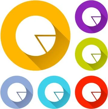 Six pie icon Stock Illustration