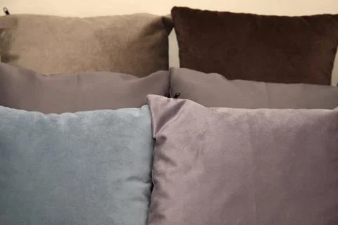 SIX PILLOWS BACKGROUND Stock Photos