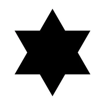 Six pointed star icon vector for graphic design, logo, website, social media, Stock Illustration