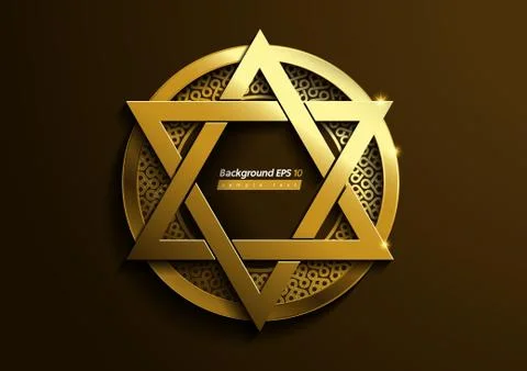 Six pointed star symbol Background Stock Illustration