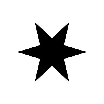Six-pointed star - Vector icon. 스톡 일러스트