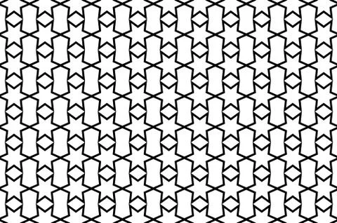 Six-pointed star - vector patter Illustrazione stock