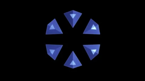 Six pyramid spin Stock Footage 98272002