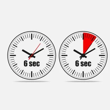 Six Seconds Clock Stock-Illustration
