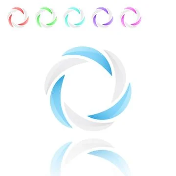 Six segment circle Stock Illustration