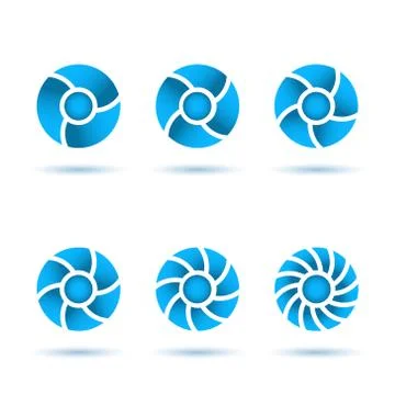 Six segmented circles Stock Illustration