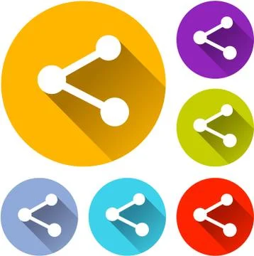 Six share icons Stock Illustration