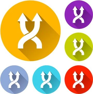 Six shuffle icons Stock Illustration