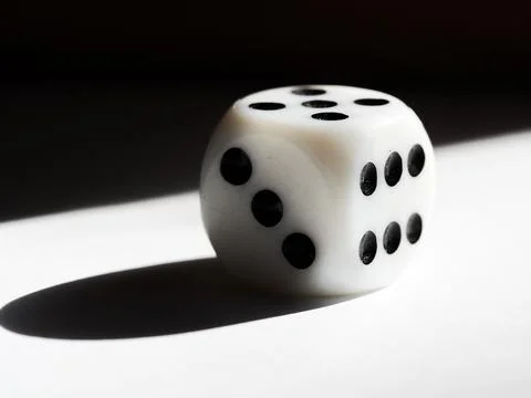 Six sided die Foto stock