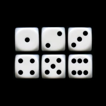 Six Sides of a Dice Stock Photos