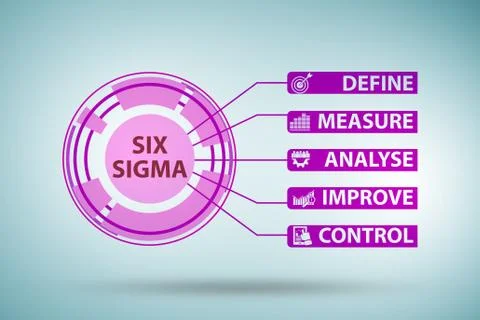 Six sigma illustration - lean management concept イラスト素材