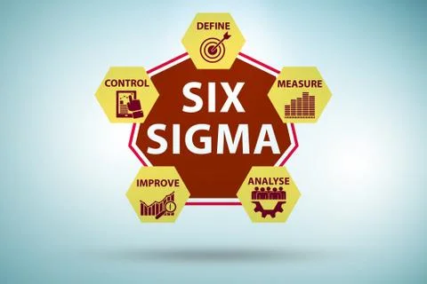 Six sigma illustration - lean management concept Illustrazione stock