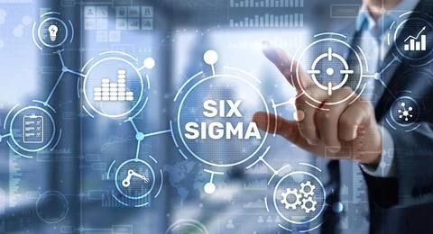 Six Sigma. Management concept aimed at improving the quality of work of an Stock Photos