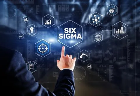 Six Sigma. Management concept aimed at improving the quality of work of an Stock Photos