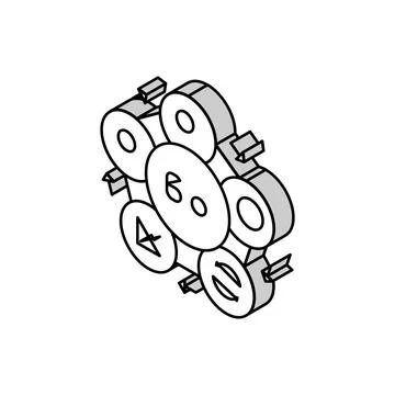 Six sigma manufacturing engineer isometric icon vector illustration Stock Illustration